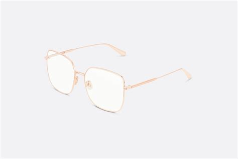 GemDior SU Rose Gold Metal and Crystal Square Glasses